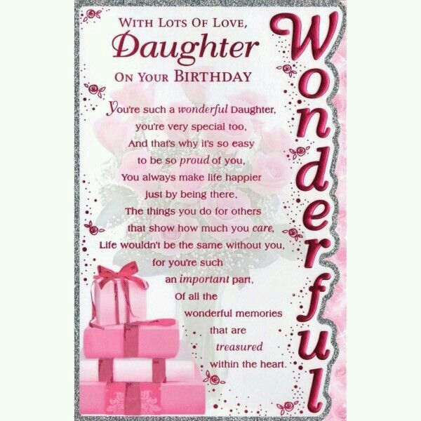Pin By Karen Crabel On Cards Happy Birthday Daughter Birthday Wishes 