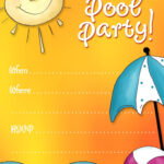 Pool Party Birthday Party Invitations Templates Free DownloadFREE