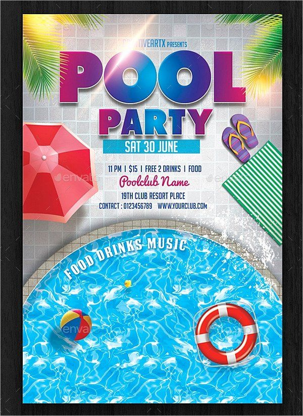 Pool Party Invitation Template Luxury Great Pool Party Birthday 