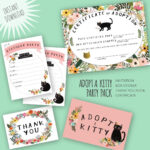 Printable Adopt A Kitty Cat Certificate Adoption Box Label Etsy In