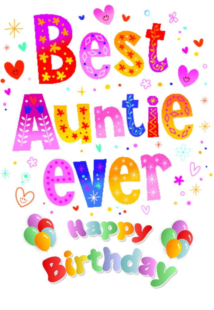 Printable Birthday Cards For An Aunt PRINTBIRTHDAY CARDS