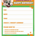 Printable birthday Invitations Chuck E Cheese Pinterest Chuck E