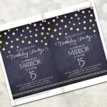 Printable Birthday Party Invitation Template 15th Birthday Etsy