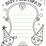 Printable Coloring Pages For A Birthday Coloring Home