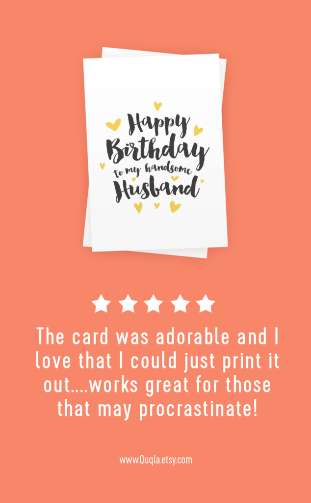 Printable Happy Birthday Card For Husband Happy Birthday Etsy Happy 