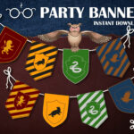 Printable Harry Potter Decor Birthday Banner Inspirited Harry Potter