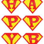 Printable Superman HAPPY BIRTHDAY Banner By StickerliciousSg