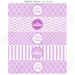 Purple Princess Printable Birthday Water Bottle Labels Etiquetas