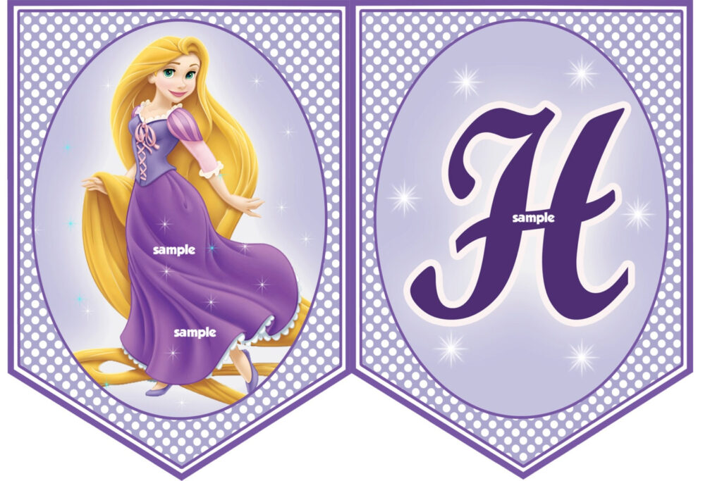 Rapunzel Tangled Birthday Banner Rapunzel Birthday Banner Etsy