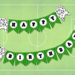 Soccer Banner Happy Birthday Football Party Printable Garland Poster