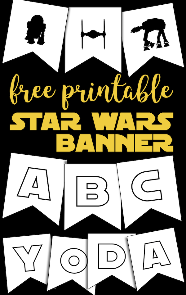 Star Wars Printables Free Star Wars Printable Banner Paper Trail 
