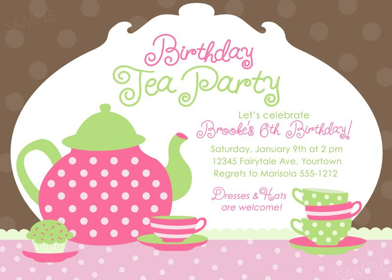 Tea Party Invitation Free Printable Tea Party Invitations Birthday 