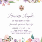 Tea Party Invitation Template Free Unique Princess Tea Party Birthd