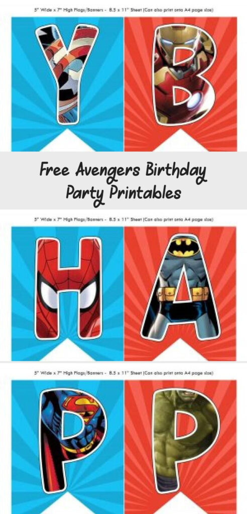 The Avengers Happy Birthday Printables Looking For A Free Superhero 