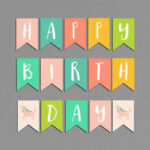 Unicorn Birthday Banner Printable Rainbow Pendants Whimsical Party