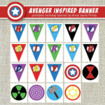 VINTAGE AVENGERS Inspired Happy Birthday Banner Style A1 8 00 Via