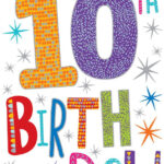 Wishing You A Happy 10 10th Birthday Bright Party Design Happy Birthday