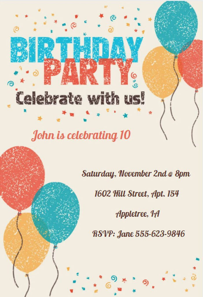 14 Free Birthday Invitation Designs You Can Print Birthday Party 