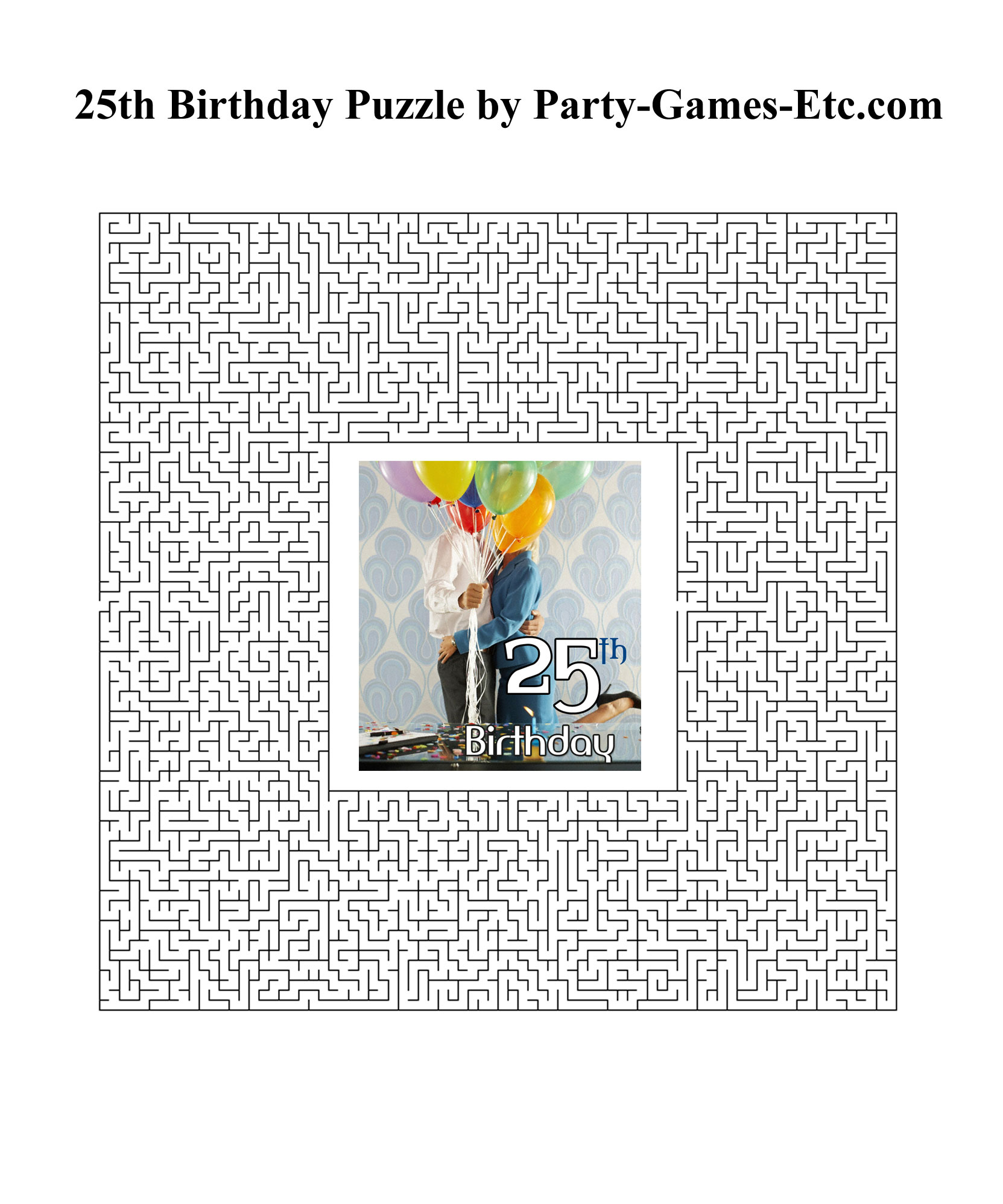 25th Birthday Party Games Free Printable Games And Activities For A