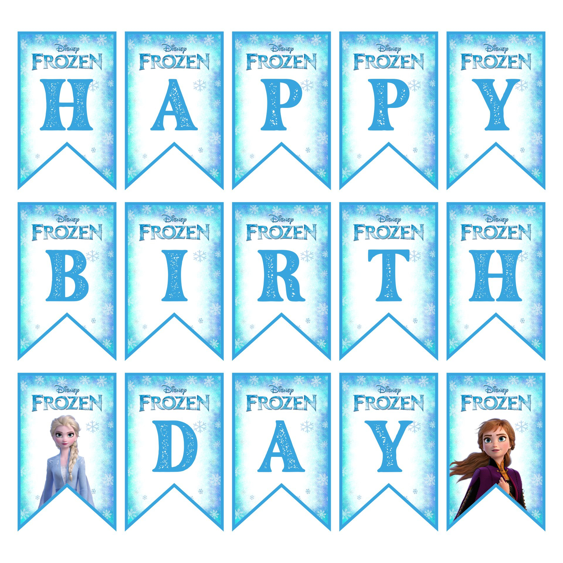 5 Best Frozen Birthday Banner Printable Printablee