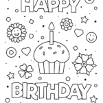 55 Best Happy Birthday Coloring Pages Free Printable PDFs