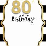 80th Birthday Invitations Template Free Fresh Free Printable 80th B In
