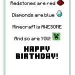 Account Suspended Minecraft Birthday Card Birthday Cards For Boys