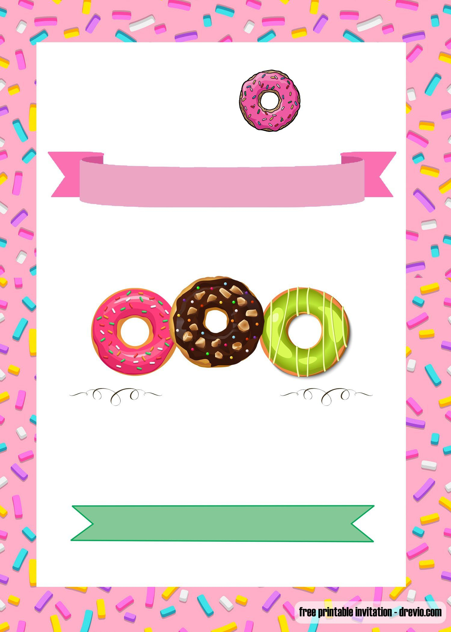 Amazing Donut Party Invitation Template Free Donut Birthday Party