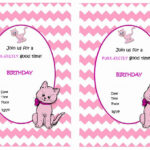 Animals Birthday Party Invitations Printable Cat Birthday