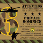 Army Invitation Editable Camouflage Birthday Invitation Etsy Army