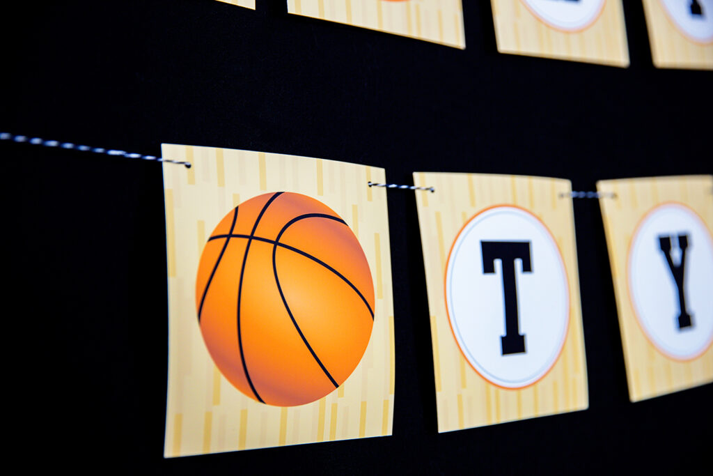 Basketball Party Birthday Banner