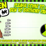 Ben 10 Printable Party Invitation Childrens Entertainer Parties