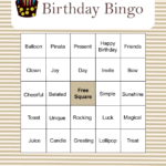 Birthday Bingo Game Cards In Brown Color Free Birthday Printables
