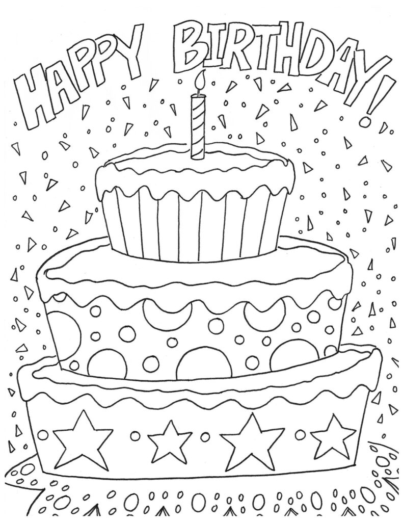 Birthday Coloring Pages Coloring Pages Happy Birthday Coloring Pages 