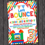 Bounce House Birthday Invitation Editable Bouncy House Party