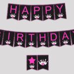 Bowling Happy Birthday Banner Bowling Birthday Party Banner Printable