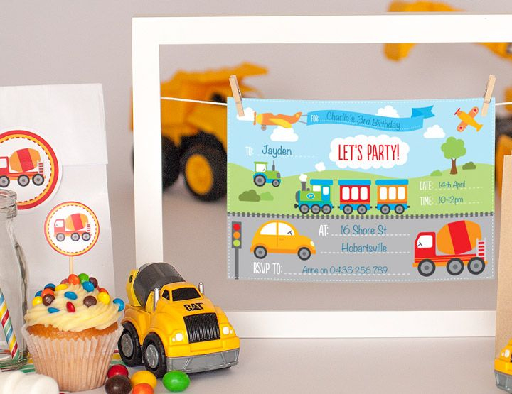 Cars And Trucks Birthday Party Ideas DIY Decoration Transportation 