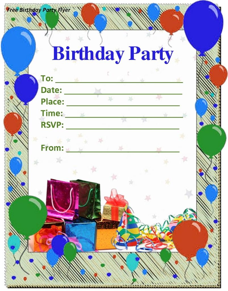 Childrens Birthday Invitation Template With Images Create Birthday 