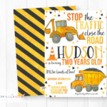 Construction Birthday Invitation Construction Party Invite Etsy In