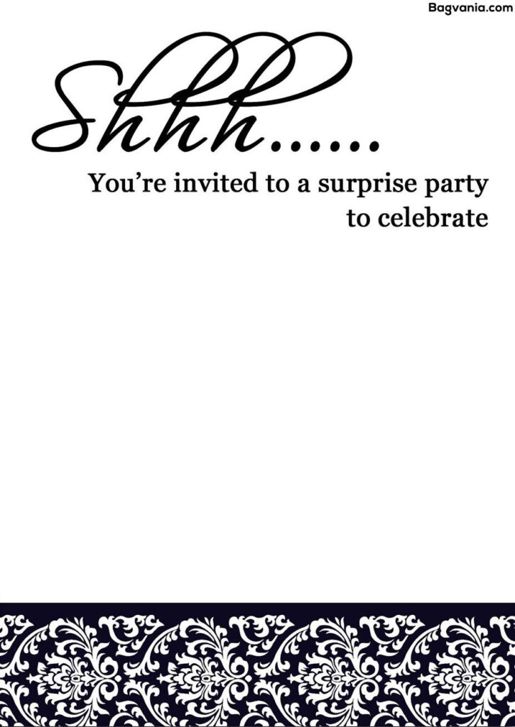Cool Free Printable Surprise Birthday Invitations Surprise Birthday 