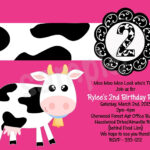 Cow Birthday Party Invitations