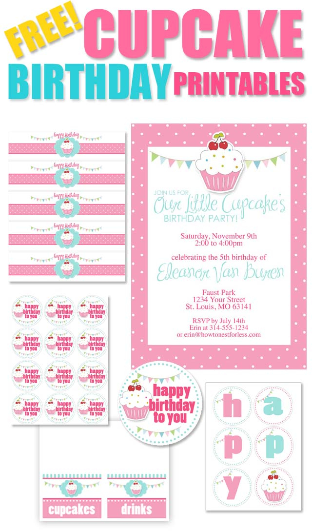 Cupcake Birthday Party With FREE Printables How To Nest For Less