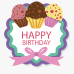 Cupcake Clipart Label Happy Birthday Topper Printable Free