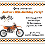 Dirt Bike Birthday Party Invitations Orange Are Excellent For Kids