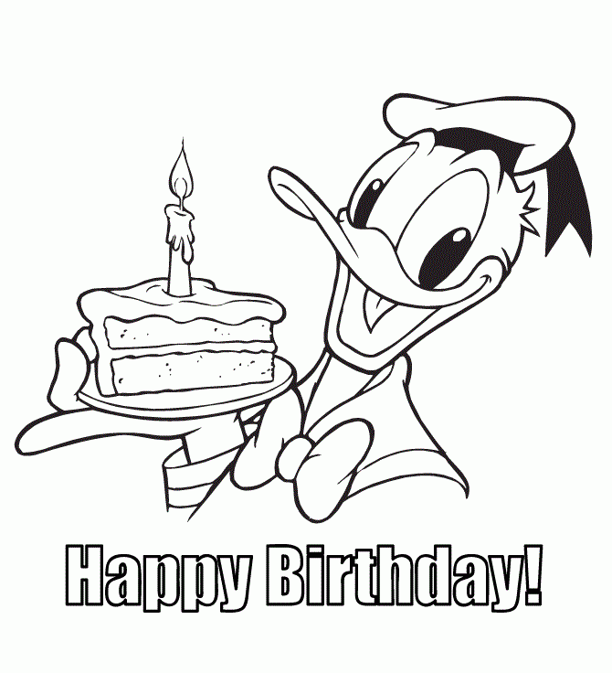 Disney Happy Birthday Coloring Pages Coloring Home