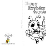 DIY Free Printable Birthday Card For Kids To Decorate And Write Their