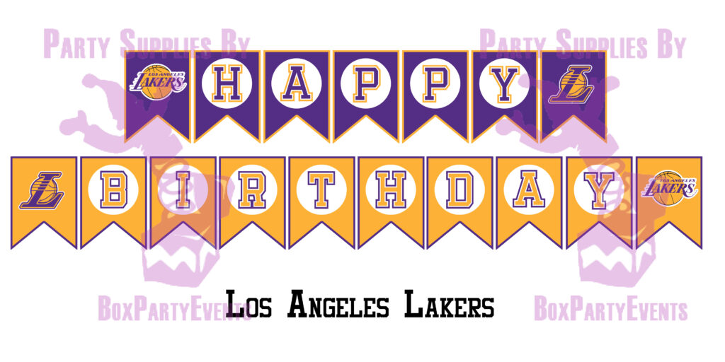 DIY Los Angeles Lakers Happy Birthday Banners Payhip