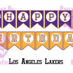 DIY Los Angeles Lakers Happy Birthday Banners Payhip