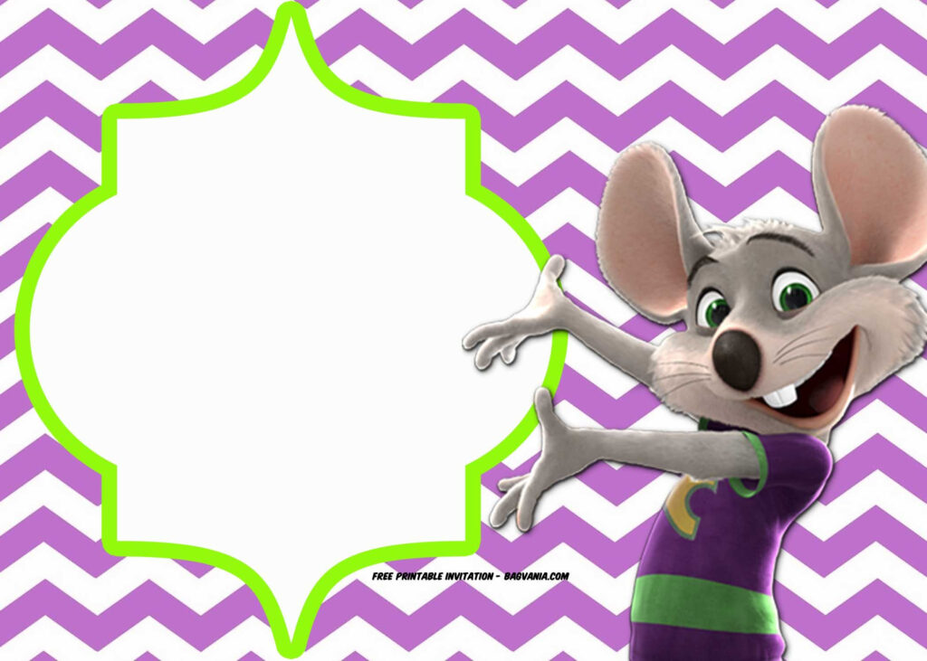 Download Now FREE Printable Chuck E Cheese Invitation Templates Free 