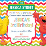 Elmo Sesame Street Birthday Party Invitations Drevio Invitations Design